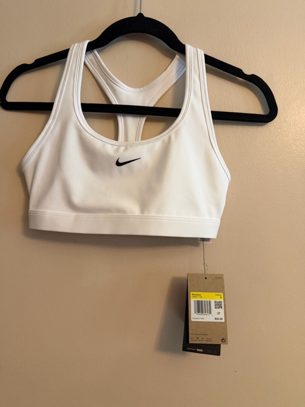Nike White and Black Women's Bra